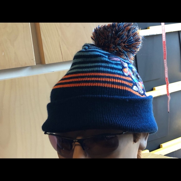 Space Jam Girl's Blue/Orange Knit Beanie Winter Hats Size One - Picture 7 of 9